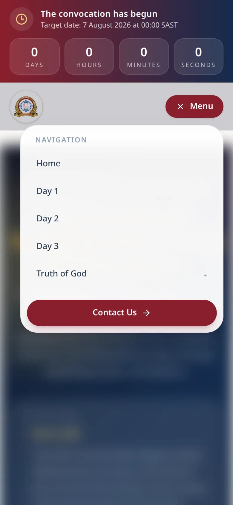 Mobile navigation dropdown