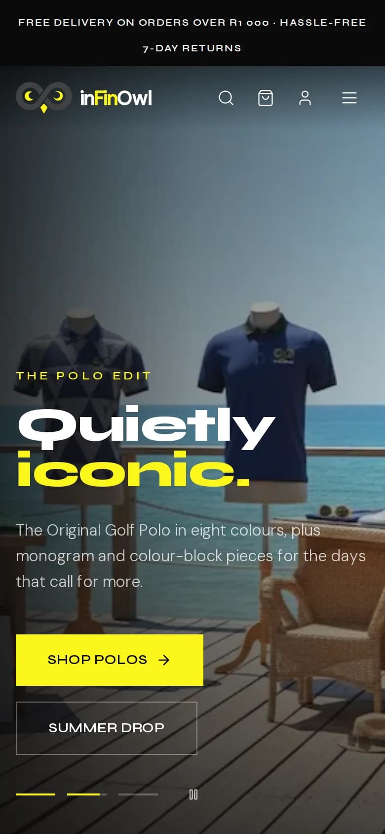 Mobile homepage on the Polo Edit slide
